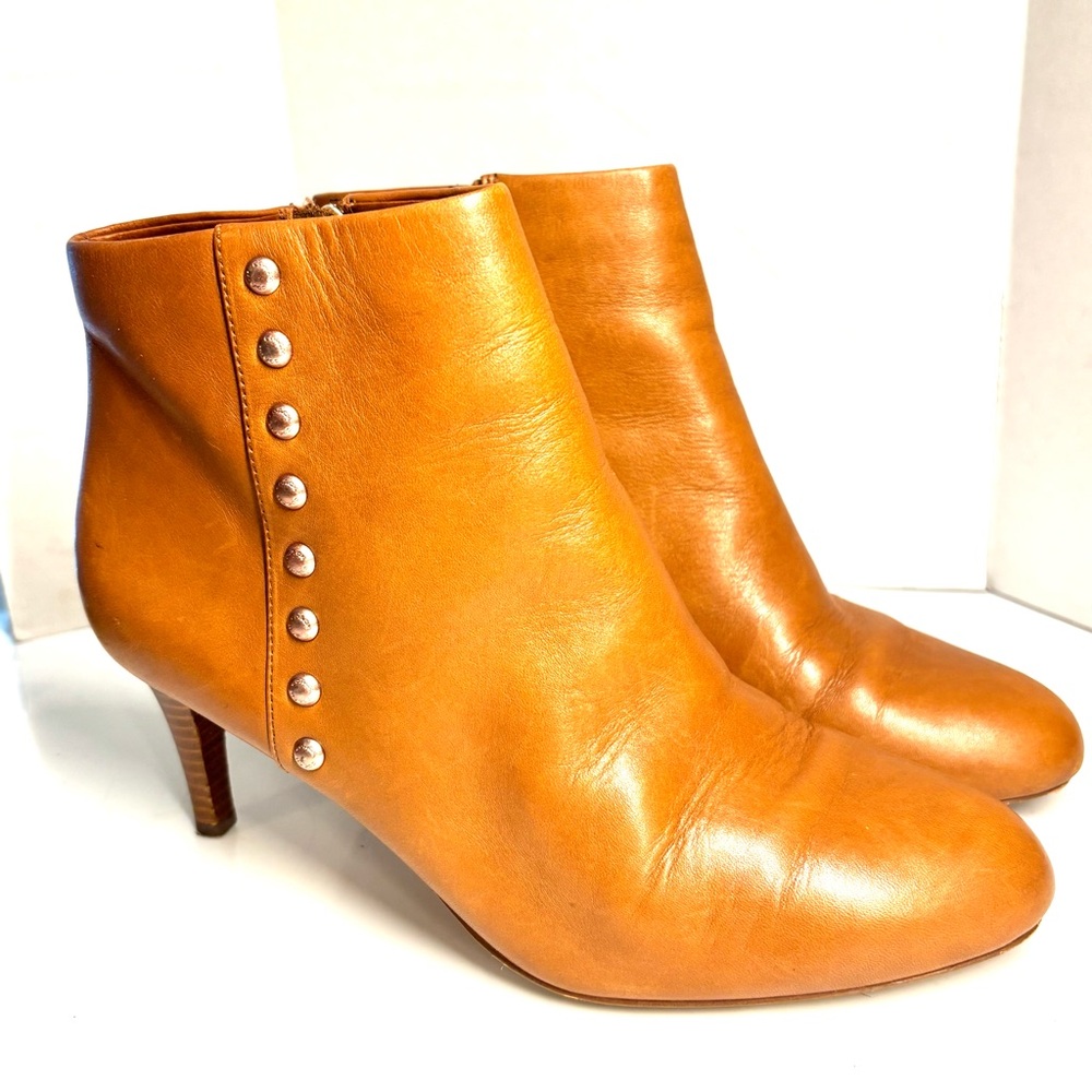 Coach Womens Hickory Side Zipper Studded Casual Heels Ankle Booties Size 8M - Picture 2 of 10